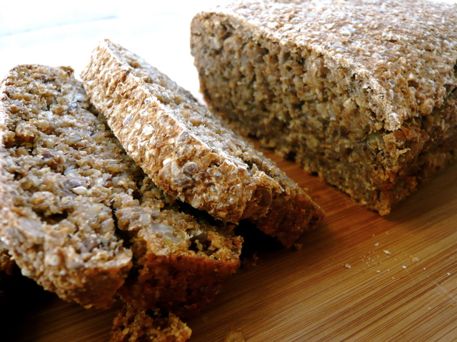 sprouted spelt bread with seeds